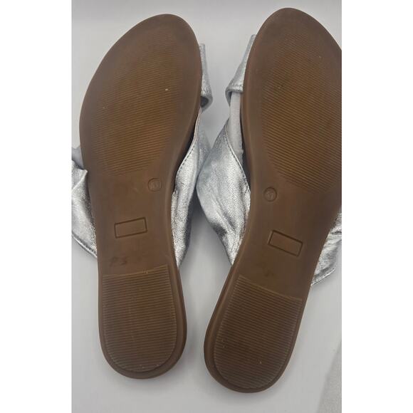 Unity In Diversity Silver Metallic Ladies Slip On Sandals Size 41/ US 10-10.5 - Picture 6 of 7